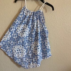 Zara Blue and White Floral Tank Top!